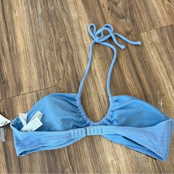 NWT Abercrombie & Fitch Terry Upside Down Halter Triangle Bikini Top - Picture 8 of 9